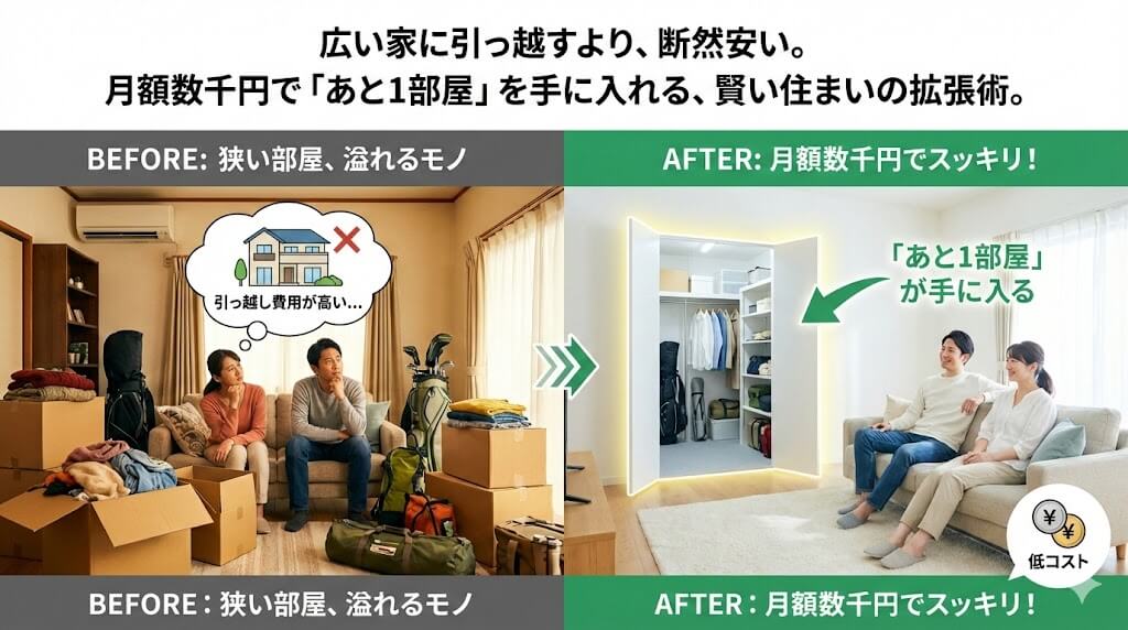 広い家に引越すより、断然安く収まる方法