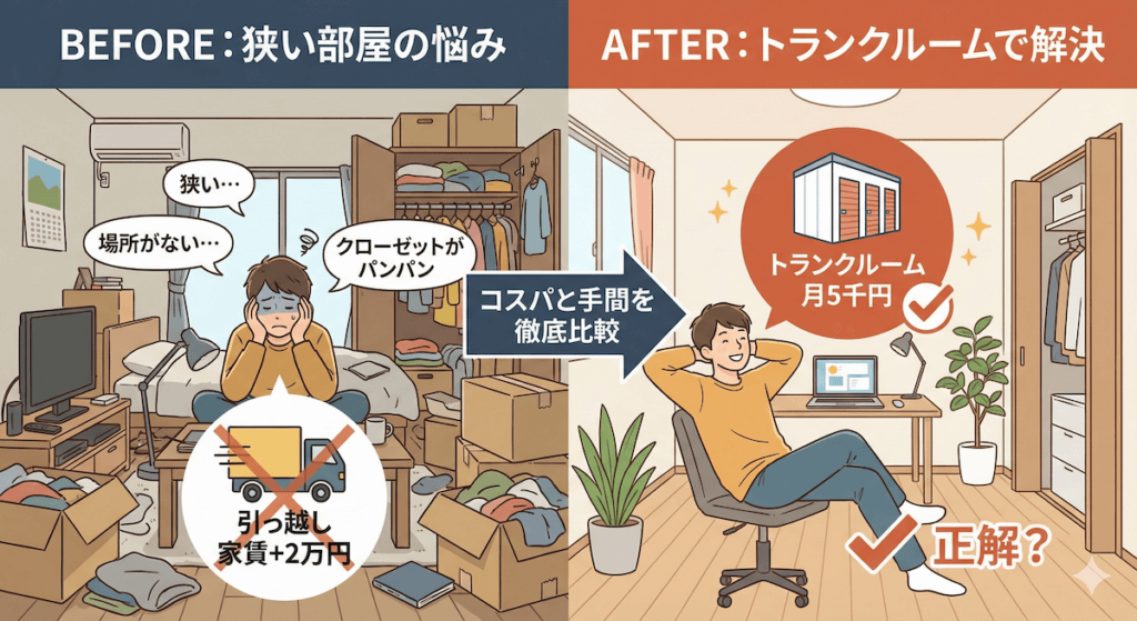 トランクルームが正解コスパと手間を徹底比較