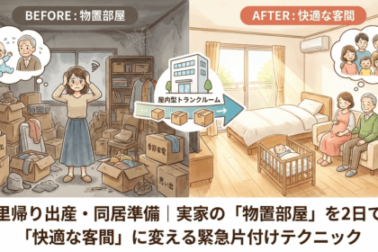 快適な客間に買える緊急片付けテクニック