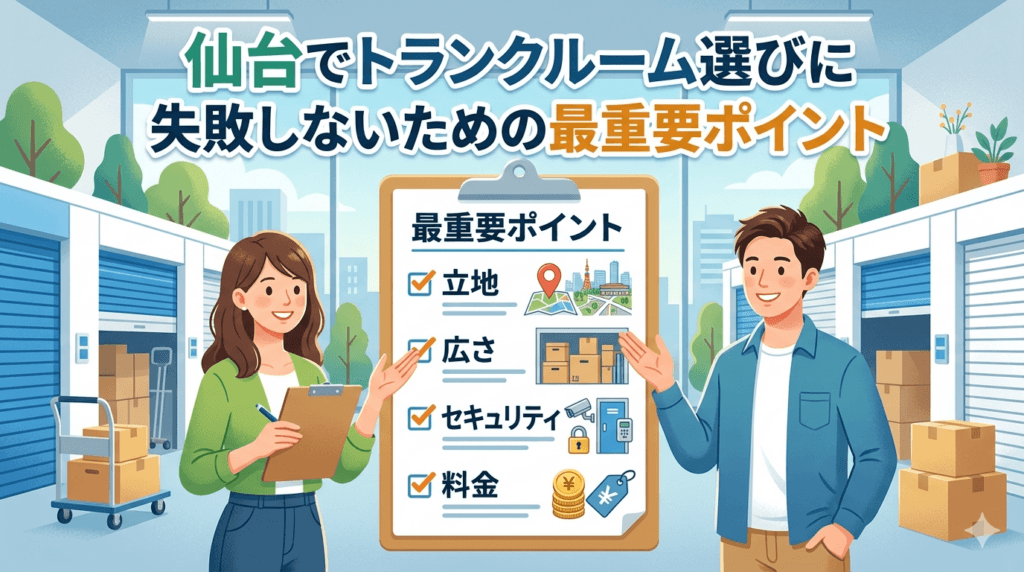 仙台で車出し入れスムーズなトランクルーム選び！快適収納の秘訣
