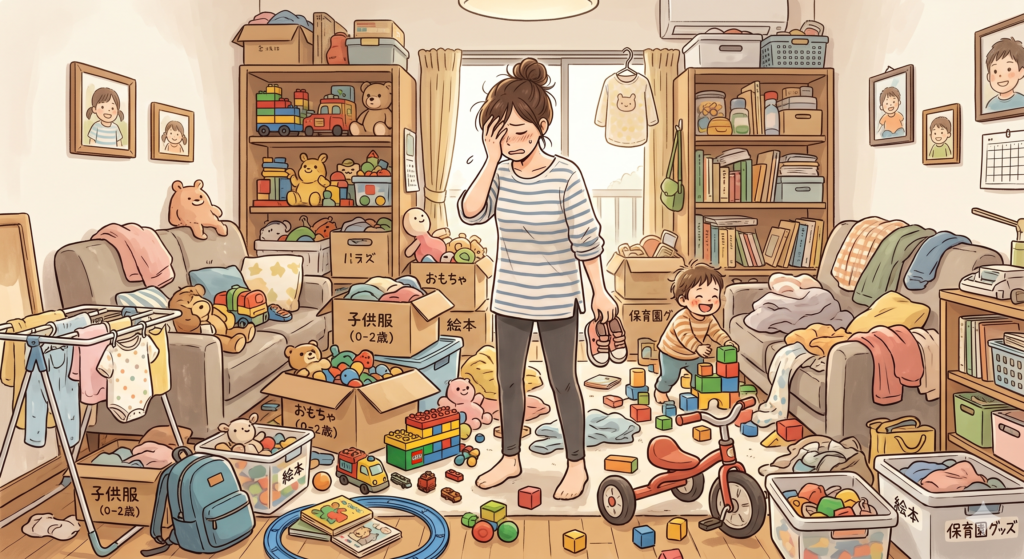 部屋が散らかっている