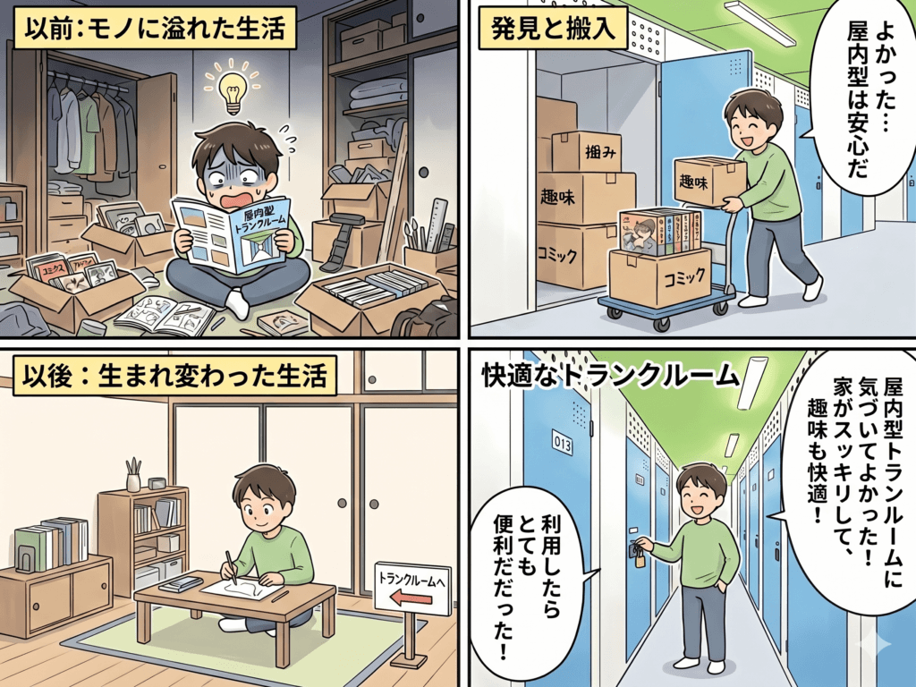 屋内型トランクルームを利用してよかった